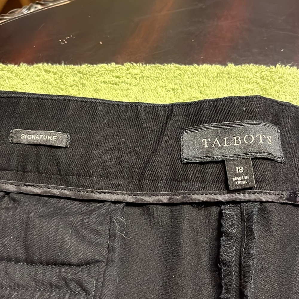 Talbots Black Straight-Leg Dress Trousers - Picture 3 of 5